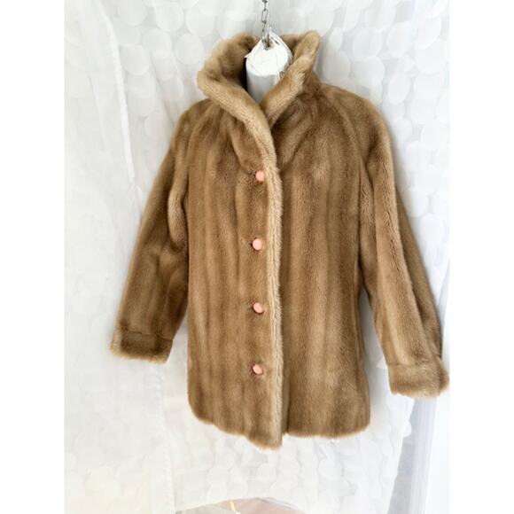 Jackets & Blazers - Vintage 70's Womens Faux Fur Teddy Coat Bisque Beige Size Small EUC USA MADE